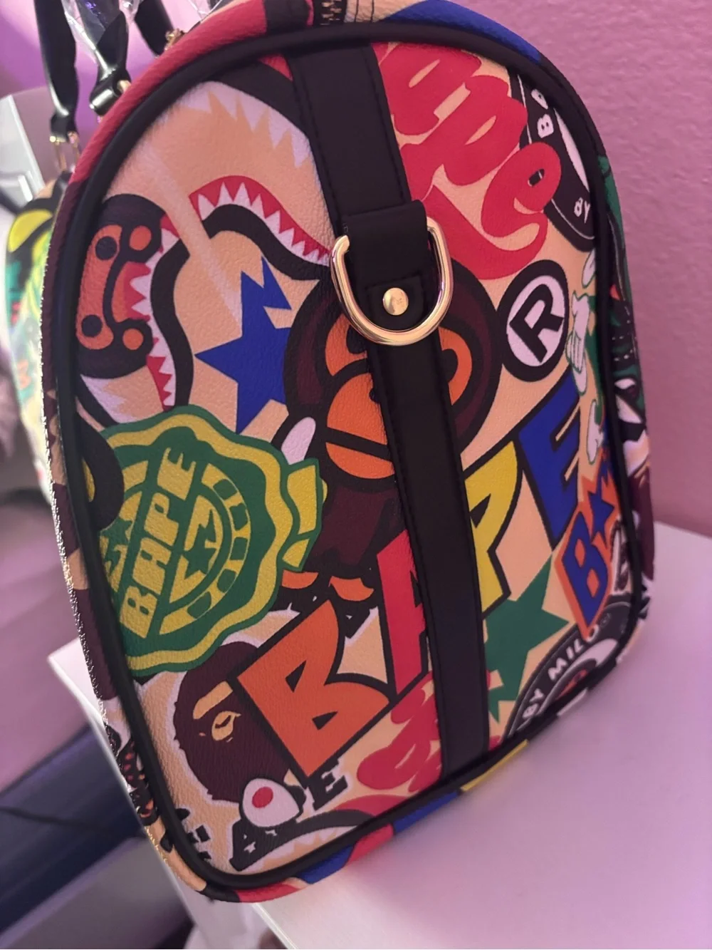Custom bape duffle bag